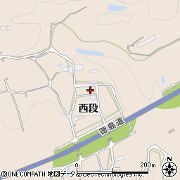 徳島県美馬市美馬町西段周辺の地図