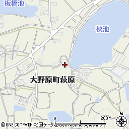 香川県観音寺市大野原町萩原388周辺の地図