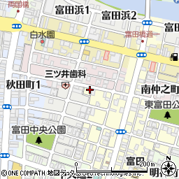 徳島県徳島市富田橋1丁目119周辺の地図
