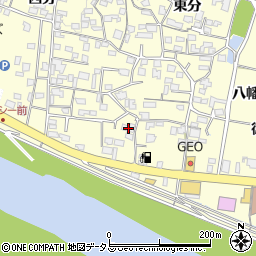 徳島県美馬市脇町大字猪尻東分68周辺の地図