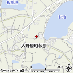 香川県観音寺市大野原町萩原387周辺の地図