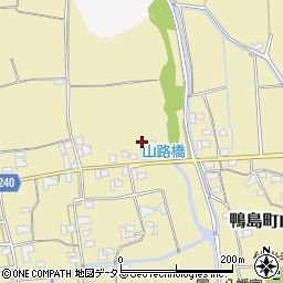 徳島県吉野川市鴨島町山路1408周辺の地図
