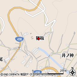 徳島県美馬市美馬町狙坂周辺の地図