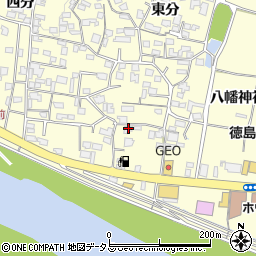 徳島県美馬市脇町大字猪尻東分73周辺の地図