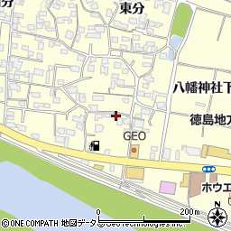 徳島県美馬市脇町大字猪尻東分57周辺の地図