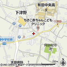 和歌山県有田郡有田川町下津野554周辺の地図