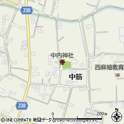 中内神社周辺の地図