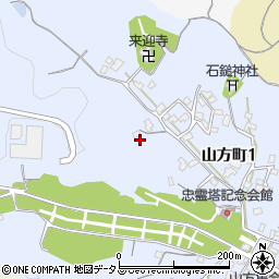 愛媛県今治市山方町周辺の地図