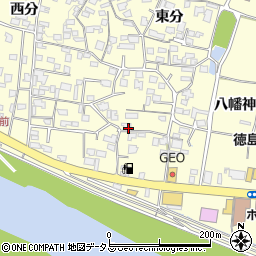 徳島県美馬市脇町大字猪尻東分79周辺の地図