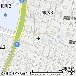 徳島県徳島市末広周辺の地図