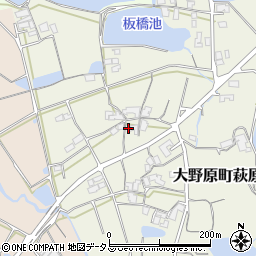 香川県観音寺市大野原町萩原252-4周辺の地図