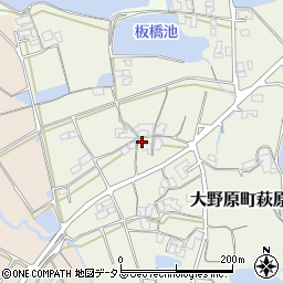 香川県観音寺市大野原町萩原252周辺の地図