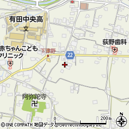 和歌山県有田郡有田川町下津野305周辺の地図