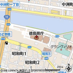 徳島大正銀行県庁支店周辺の地図