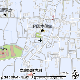 徳島県徳島市国府町中206-1周辺の地図