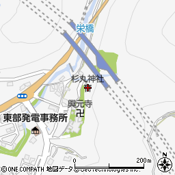 杉丸神社周辺の地図