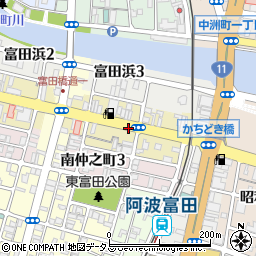 徳島県徳島市仲之町周辺の地図