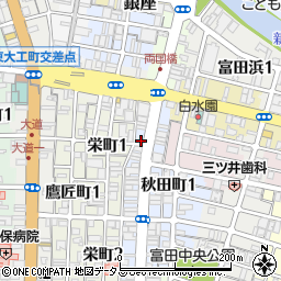 ミニッツパーク２４ｈ秋田町第９駐車場周辺の地図