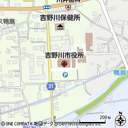 徳島県吉野川市周辺の地図