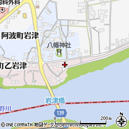 徳島県阿波市阿波町乙岩津149-17周辺の地図