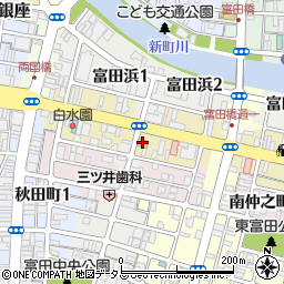 ファミリーマート徳島仲之町店周辺の地図