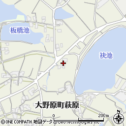 香川県観音寺市大野原町萩原69周辺の地図