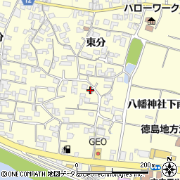 徳島県美馬市脇町大字猪尻東分87周辺の地図