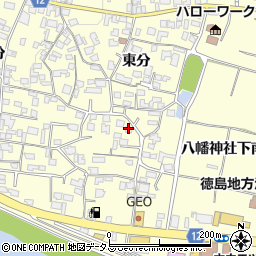 徳島県美馬市脇町大字猪尻東分87周辺の地図