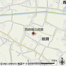 吉野川市　西麻植地区公民館周辺の地図