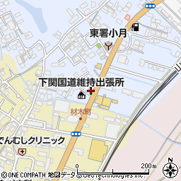 ファミリーマート下関小月茶屋店周辺の地図