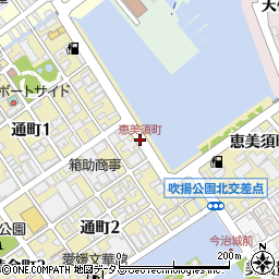 恵美須町周辺の地図