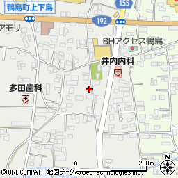 徳島県吉野川市鴨島町上下島163周辺の地図