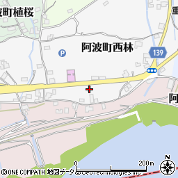 徳島県阿波市阿波町西林165周辺の地図