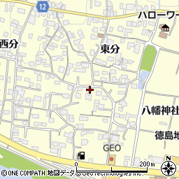 徳島県美馬市脇町大字猪尻東分94周辺の地図