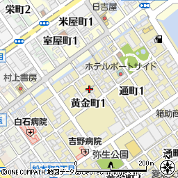 愛媛県今治市黄金町1丁目6周辺の地図