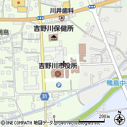 吉野川市役所　監理課周辺の地図