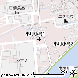 山口県下関市小月小島周辺の地図