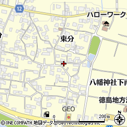 徳島県美馬市脇町大字猪尻東分91周辺の地図