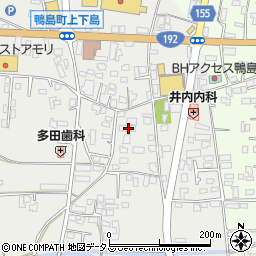 徳島県吉野川市鴨島町上下島156周辺の地図