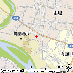 和歌山県有田郡有田川町市場36周辺の地図