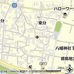 徳島県美馬市脇町大字猪尻東分92周辺の地図