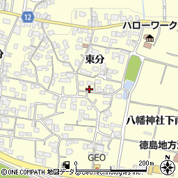 徳島県美馬市脇町大字猪尻東分37周辺の地図