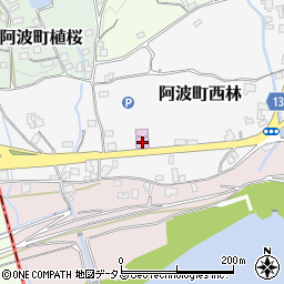 徳島県阿波市阿波町西林166周辺の地図