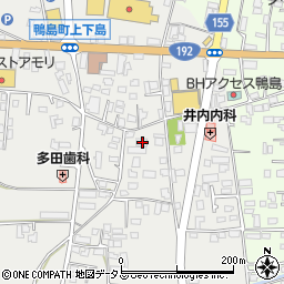 徳島県吉野川市鴨島町上下島157周辺の地図