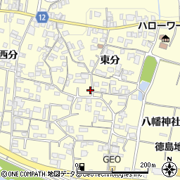 徳島県美馬市脇町大字猪尻東分98周辺の地図