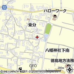 徳島県美馬市脇町大字猪尻東分42周辺の地図