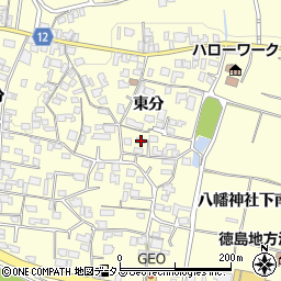徳島県美馬市脇町大字猪尻東分38周辺の地図