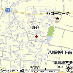 徳島県美馬市脇町大字猪尻東分39周辺の地図