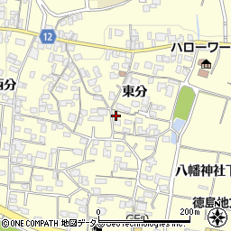 徳島県美馬市脇町大字猪尻東分35周辺の地図