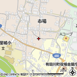 和歌山県有田郡有田川町市場15周辺の地図